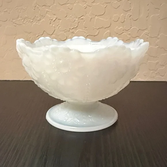 White Pedestal Bowl - Picture 2 of 8